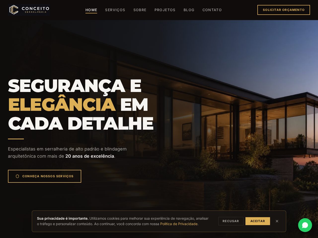 Preview do site Conceito Serralheria