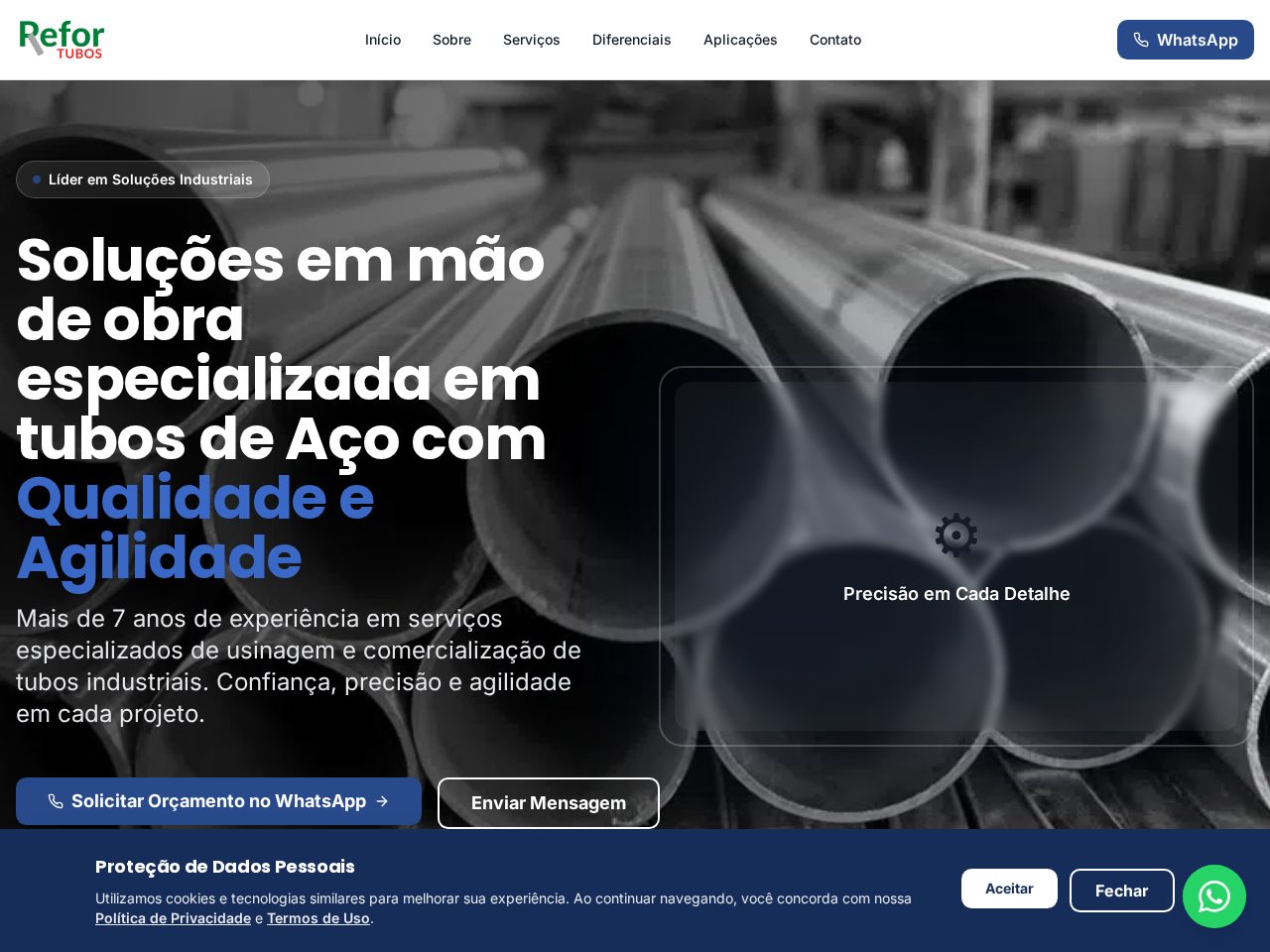Preview do site Refor Tubos